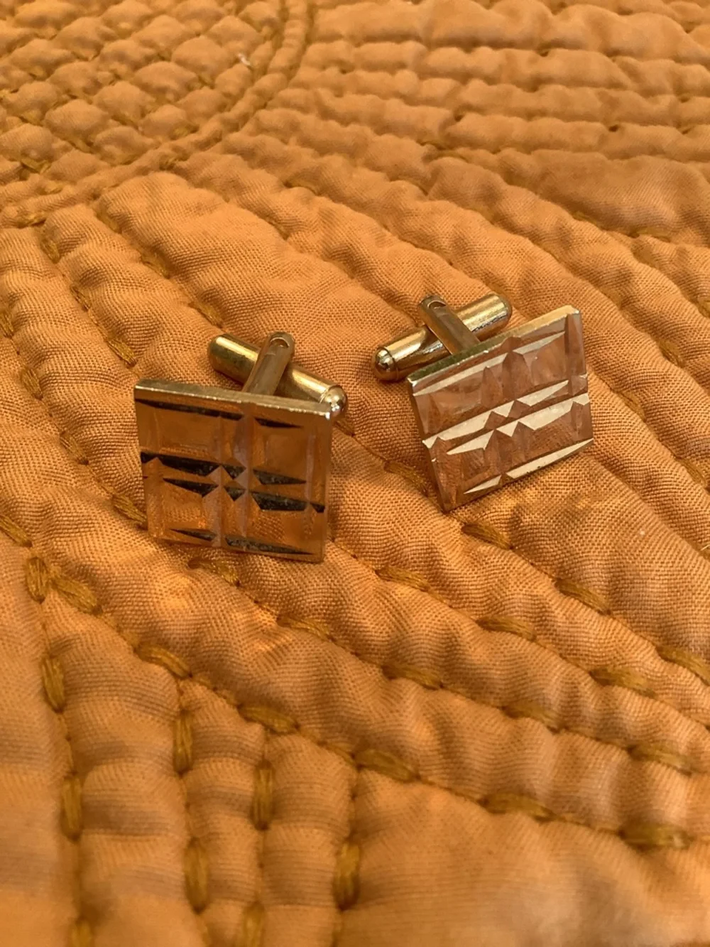 Lot of Classic Cufflinks and Tie Clip - Elegant Geometric Designs